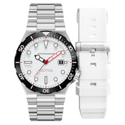 Spinnaker Hi-Beat Boettger Dive Watch with Blizzard White Dial #SP-5083-CC strap