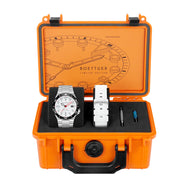 Spinnaker Hi-Beat Boettger Dive Watch with Blizzard White Dial #SP-5083-CC package