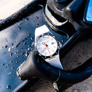 Spinnaker Hi-Beat Boettger Dive Watch with Blizzard White Dial #SP-5083-CC lifestyle