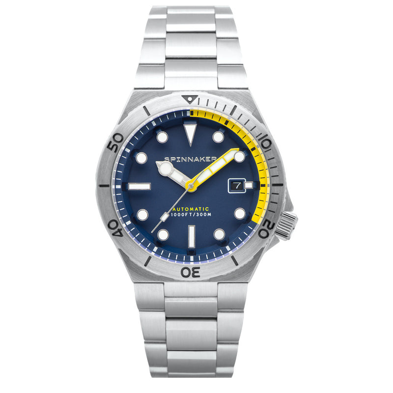 Spinnaker Hi-Beat Boettger Dive Watch with Midnight Navy Dial #SP-5083-DD zoom