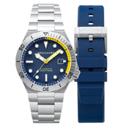 Spinnaker Hi-Beat Boettger Dive Watch with Midnight Navy Dial #SP-5083-DD extra strap