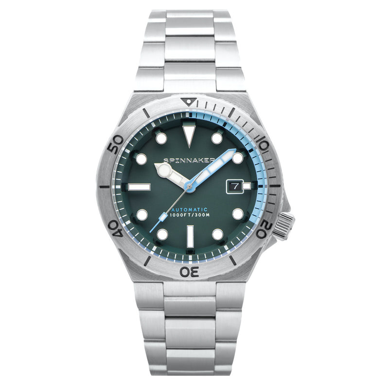Spinnaker Hi-Beat Boettger Dive Watch with Forest Shadow Dial #SP-5083-EE zoom