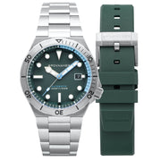 Spinnaker Hi-Beat Boettger Dive Watch with Forest Shadow Dial #SP-5083-EE extra strap