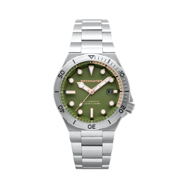 Spinnaker Hi-Beat Boettger Dive Watch with Dark Olive Dial #SP-5083-FF
