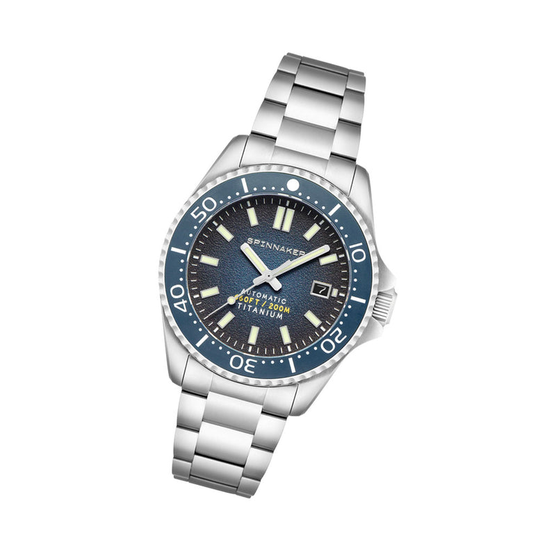 Spinnaker Tesei Titanium Automatic Watch with Tactical Blue Dial #SP-5084-55