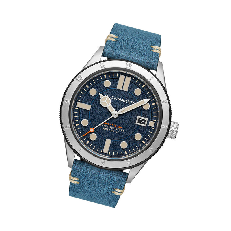 Spinnaker Cahill 300 Cobalt Automatic Watch with Blue Dial #SP-5096-02 tilt