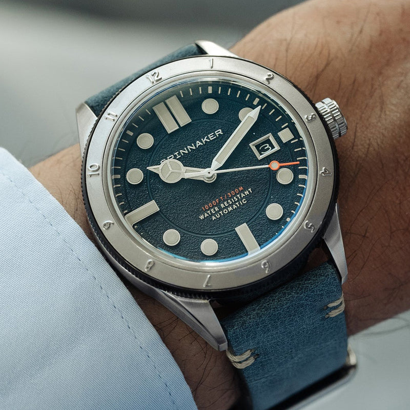 Spinnaker Cahill 300 Cobalt Automatic Watch with Blue Dial #SP-5096-02 wrist