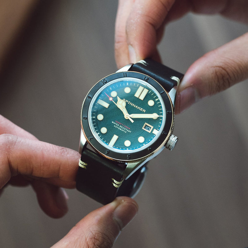 Spinnaker Cahill 300 Forest Green Automatic Watch with Green Dial #SP-5096-03 Lifestyle