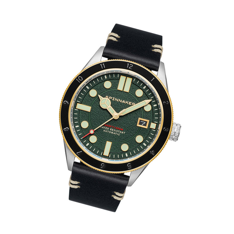 Spinnaker Cahill 300 Forest Green Automatic Watch with Green Dial #SP-5096-03 tilt