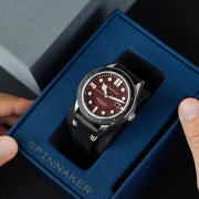 Spinnaker Cahill 300 Malbec Automatic Watch with Maroon Dial #SP-5096-04 box