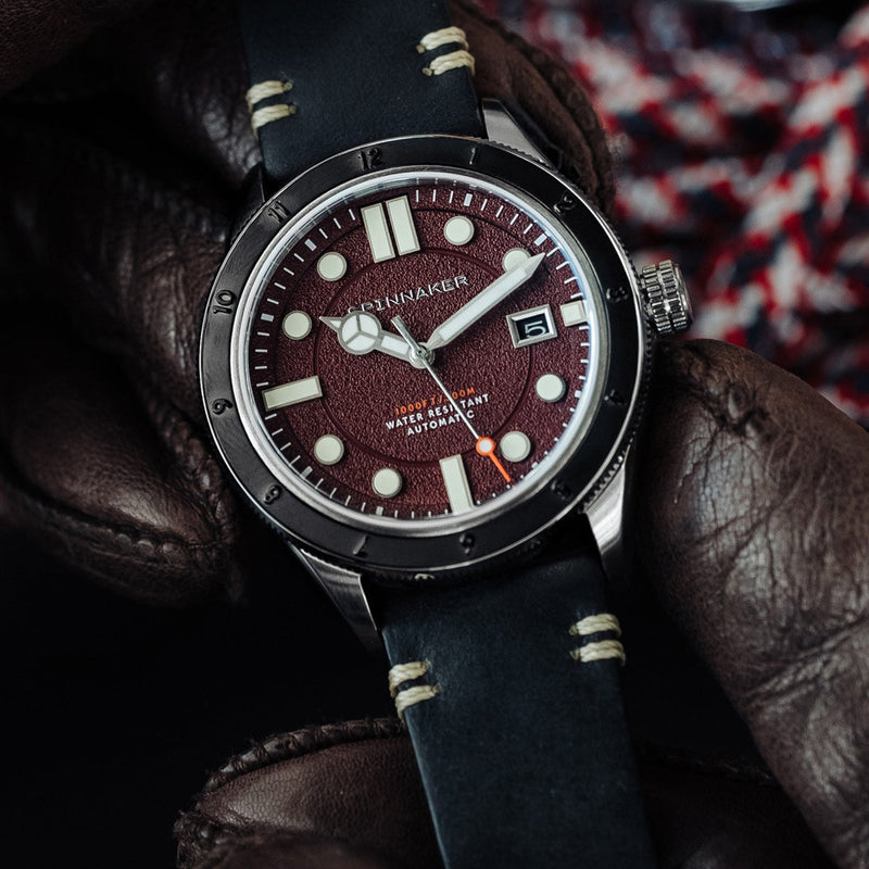 Spinnaker Cahill 300 Malbec Automatic Watch with Maroon Dial #SP-5096-04 lifestyle