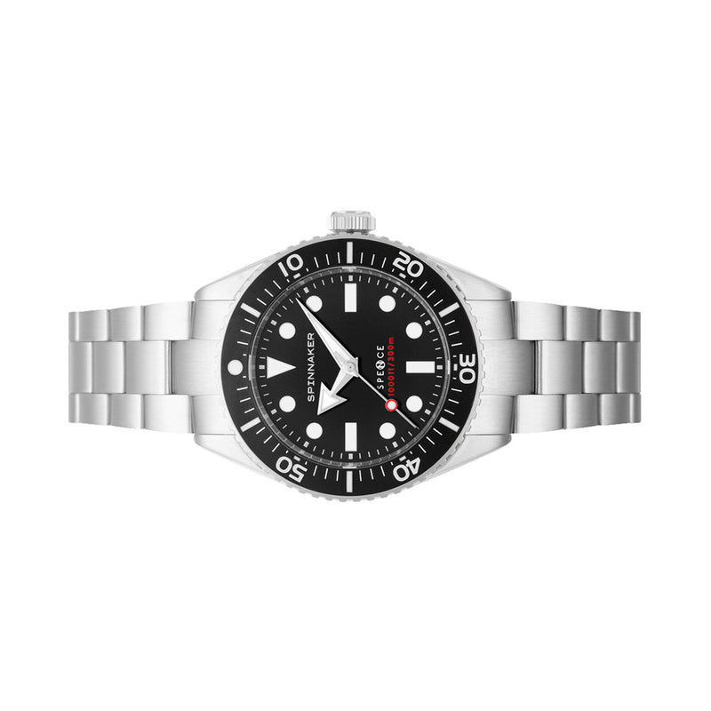 Spinnaker Spence 300 Automatic "Thin" Dive Watch with Pitch Black Dial #SP-5097-11