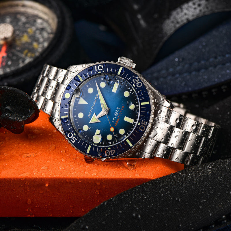 Spinnaker Spence 300 Automatic "Thin" Dive Watch with Indigo Blue Dial #SP-5097-22