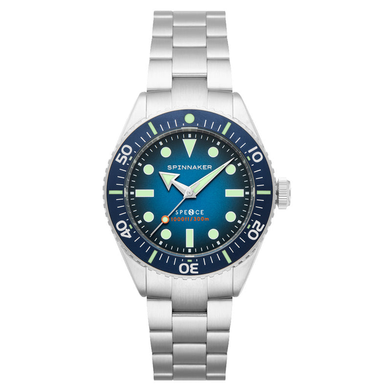 Spinnaker Spence 300 Automatic "Thin" Dive Watch with Indigo Blue Dial #SP-5097-22