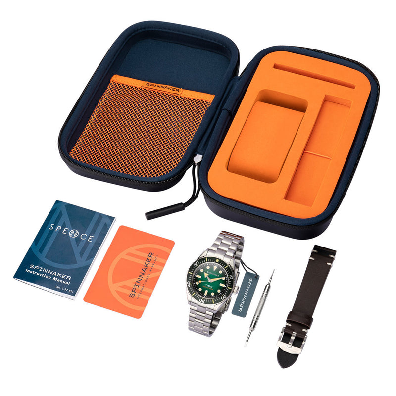 Spinnaker Spence 300 Automatic "Thin" Dive Watch with Sea Green Dial #SP-5097-44