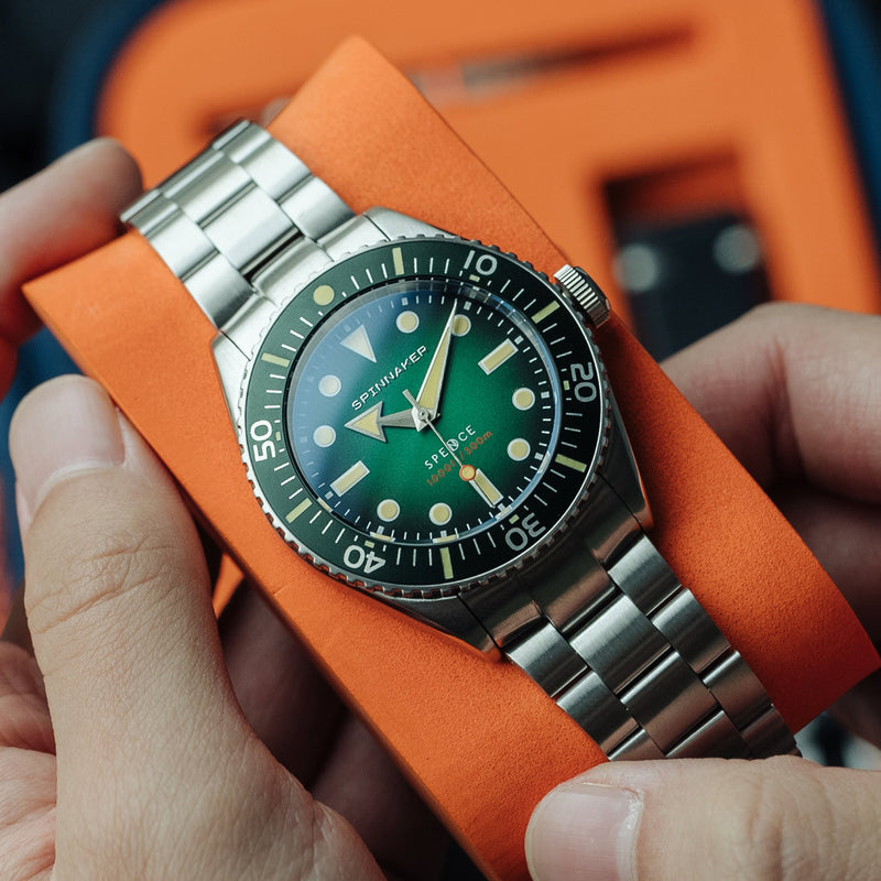 Spinnaker Spence 300 Automatic "Thin" Dive Watch with Sea Green Dial #SP-5097-44
