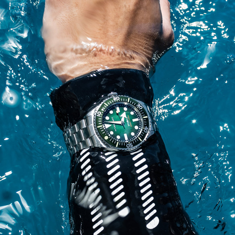 Spinnaker Spence 300 Automatic "Thin" Dive Watch with Sea Green Dial #SP-5097-44