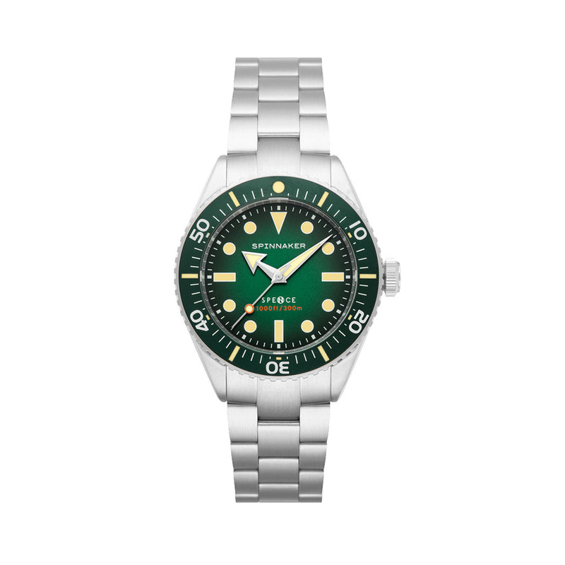 Spinnaker Spence 300 Automatic "Thin" Dive Watch with Sea Green Dial #SP-5097-44