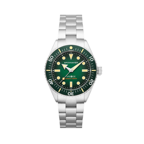 Spinnaker Spence 300 Automatic "Thin" Dive Watch with Sea Green Dial #SP-5097-44