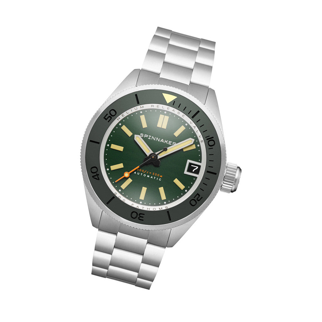 サケ Spinnaker Piccard Automatic Dive Watch with Hunter Green Dial #SP