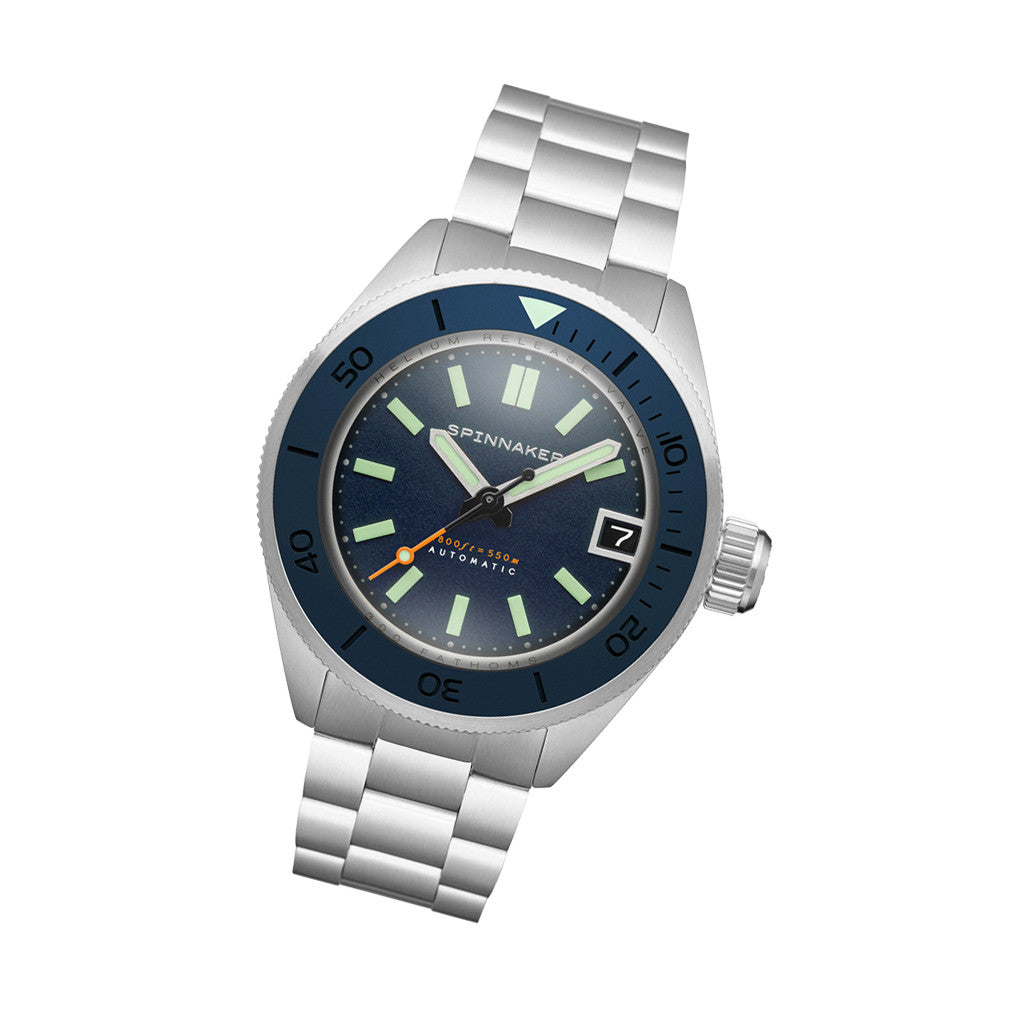 Spinnaker Piccard Automatic Dive Watch with Dark Cerulean Dial #SP