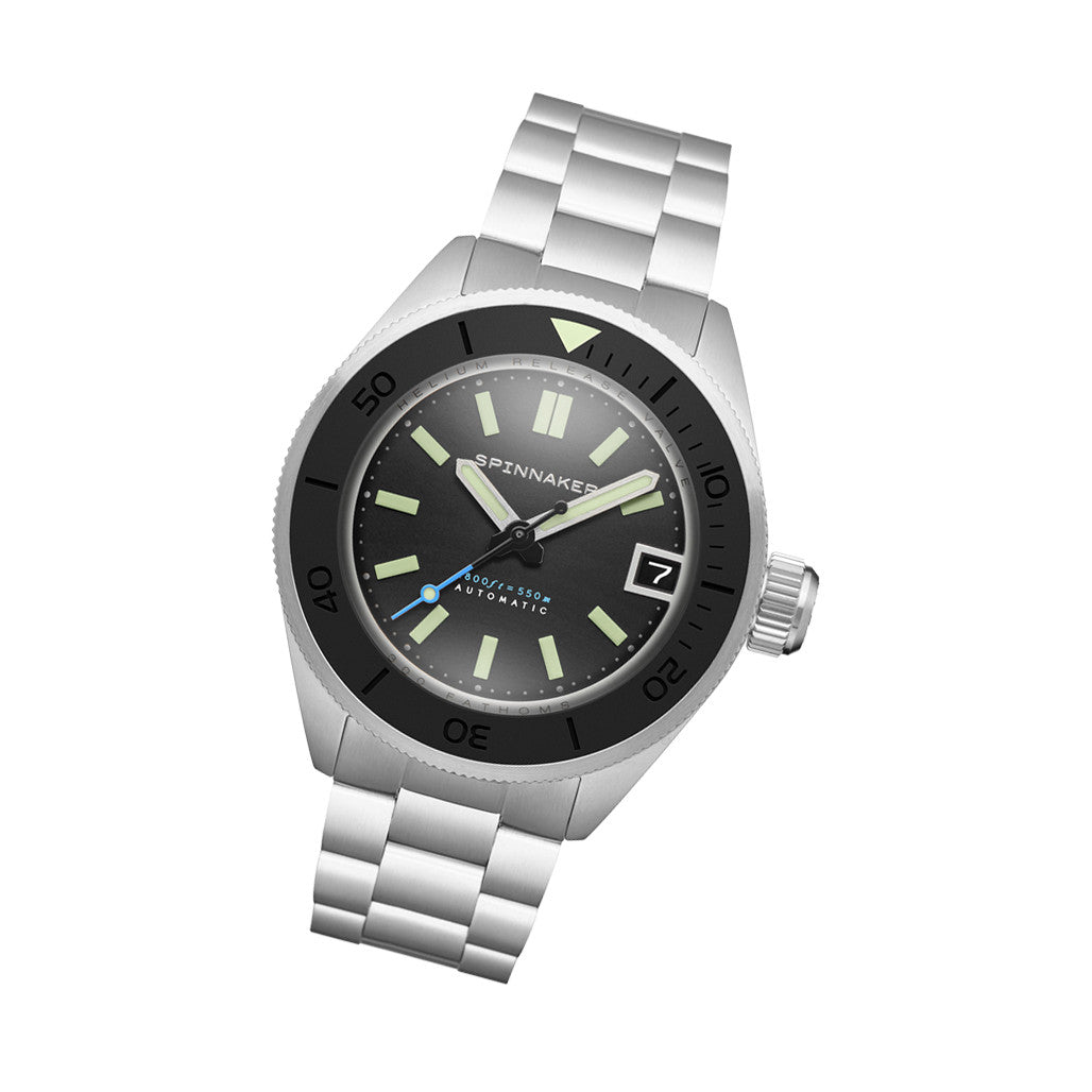 Spinnaker Piccard Automatic Dive Watch with Volcano Black Dial #SP