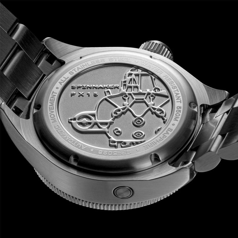 Spinnaker Piccard Automatic Dive Watch with Volcano Black Dial #SP-5098-33