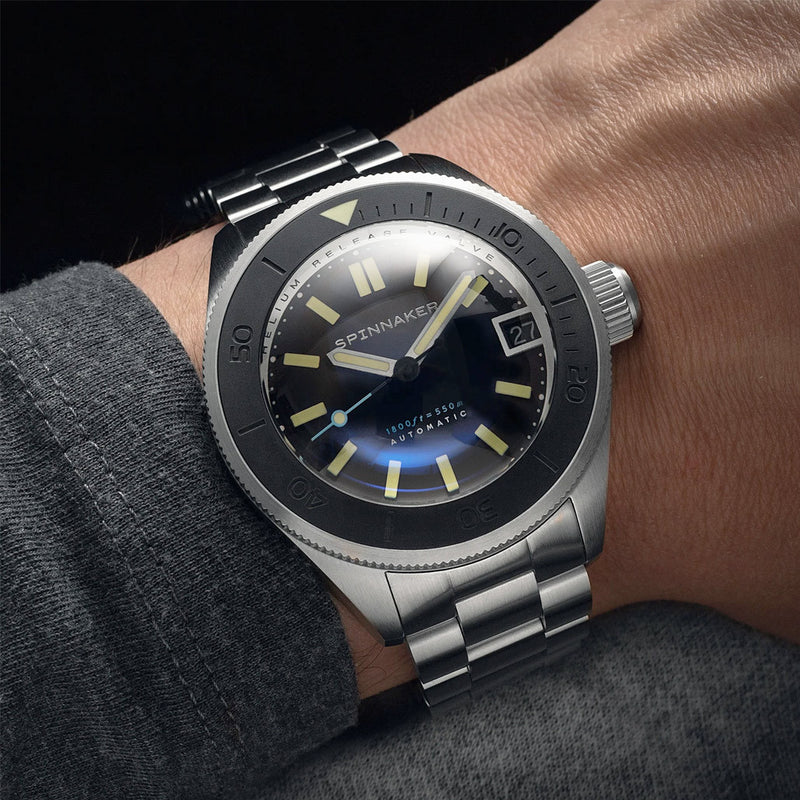 Spinnaker Piccard Automatic Dive Watch with Volcano Black Dial #SP-5098-33