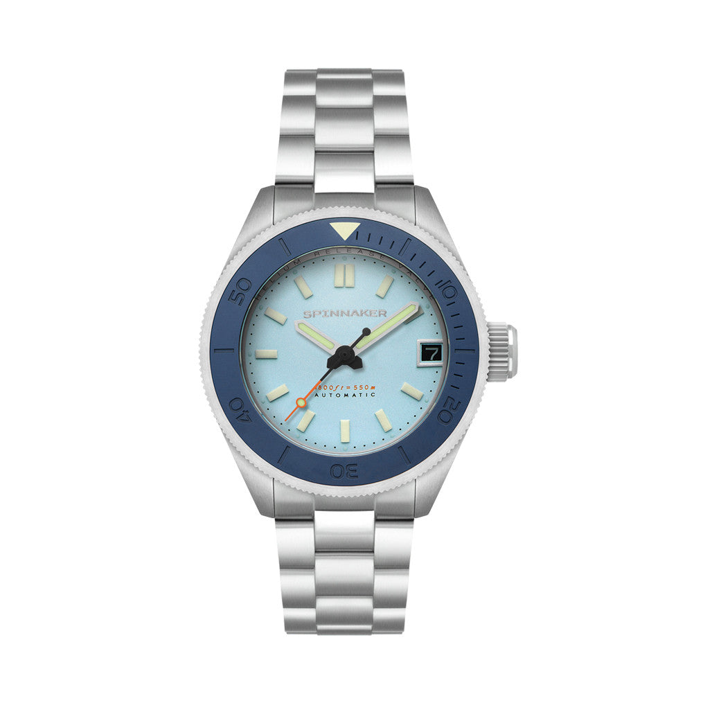 シンゴ38 Spinnaker Piccard Automatic Dive Watch with Ice Blue Dial #SP-5098