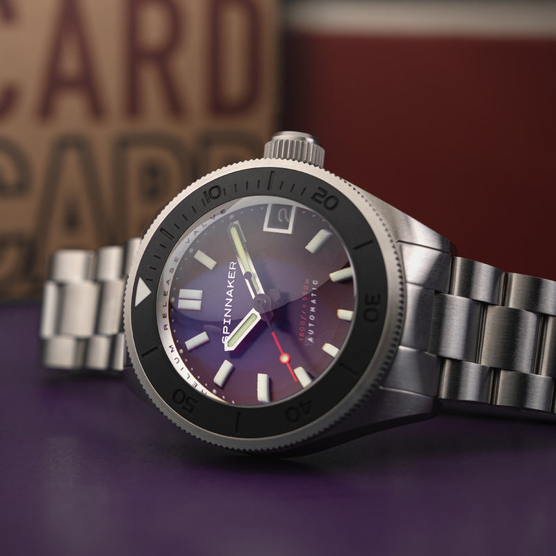 Spinnaker Piccard Automatic Dive Watch with Dark Purple Dial #SP-5098-66