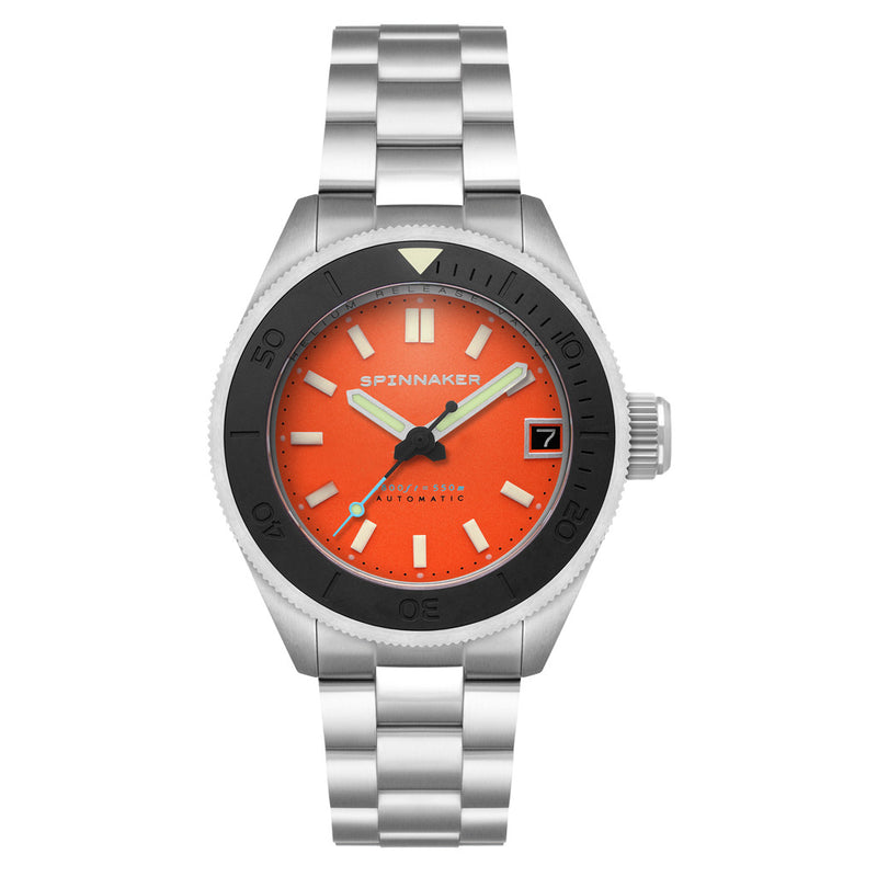 Spinnaker Piccard Automatic Dive Watch with Tangerine Orange Dial #SP-5098-99