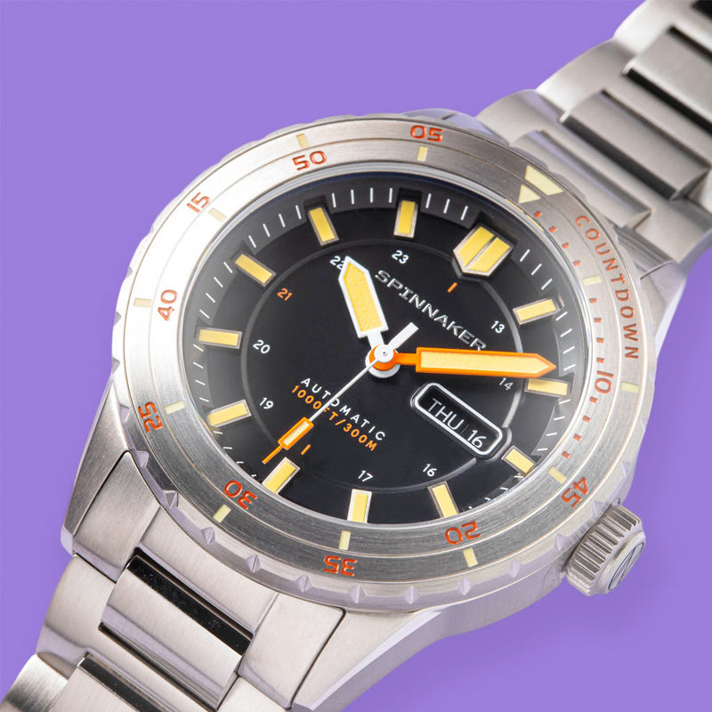 Spinnaker Hass Automatic Dive Watch with Sable Black Dial #SP-5099-11 lifestyle