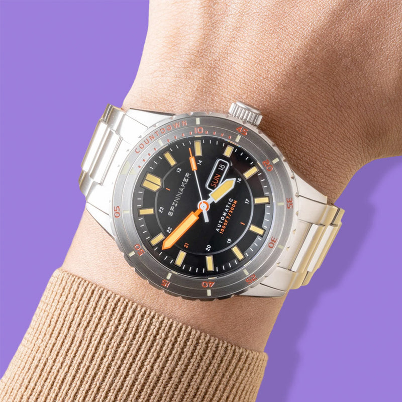 Spinnaker Hass Automatic Dive Watch with Sable Black Dial #SP-5099-11 wrist