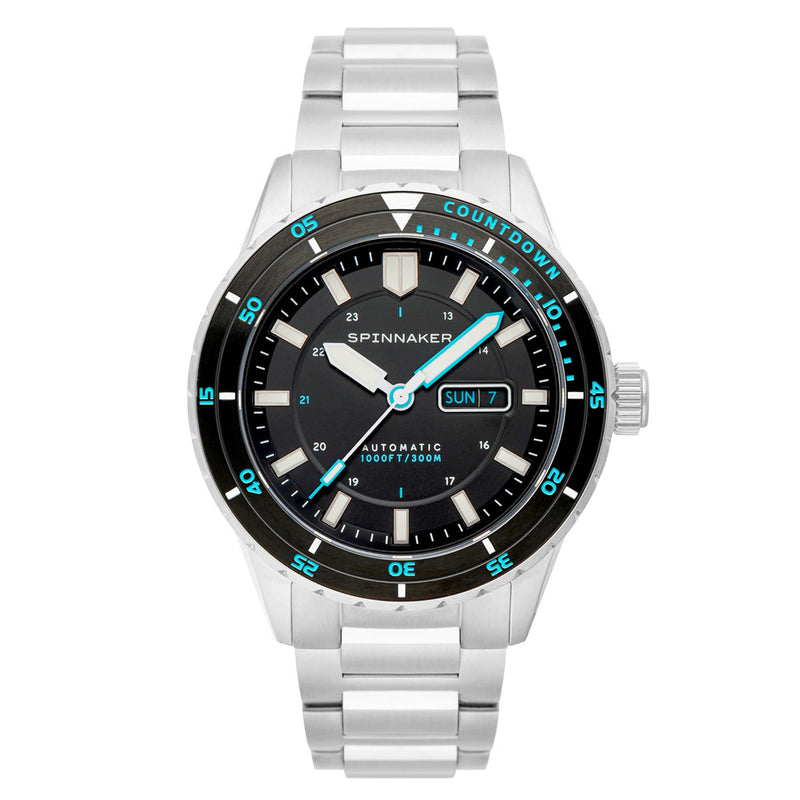 Spinnaker Hass Automatic Dive Watch with Pebble Black Dial #SP-5099-22 zoom