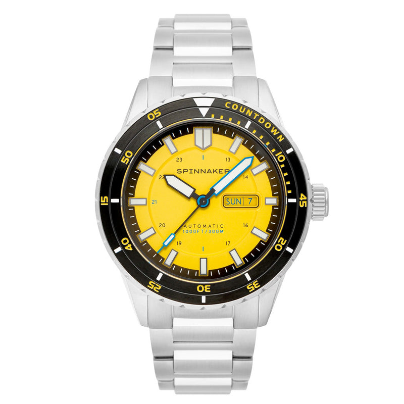 Spinnaker Hass Automatic Dive Watch with Safety Yellow Dial #SP-5099-33 zoom