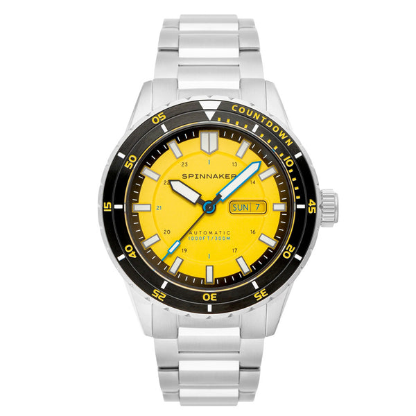 Spinnaker Hass Automatic Dive Watch with Safety Yellow Dial #SP-5099-33 zoom