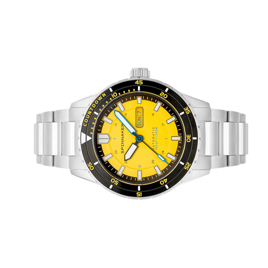 Spinnaker Hass Automatic Dive Watch with Safety Yellow Dial #SP