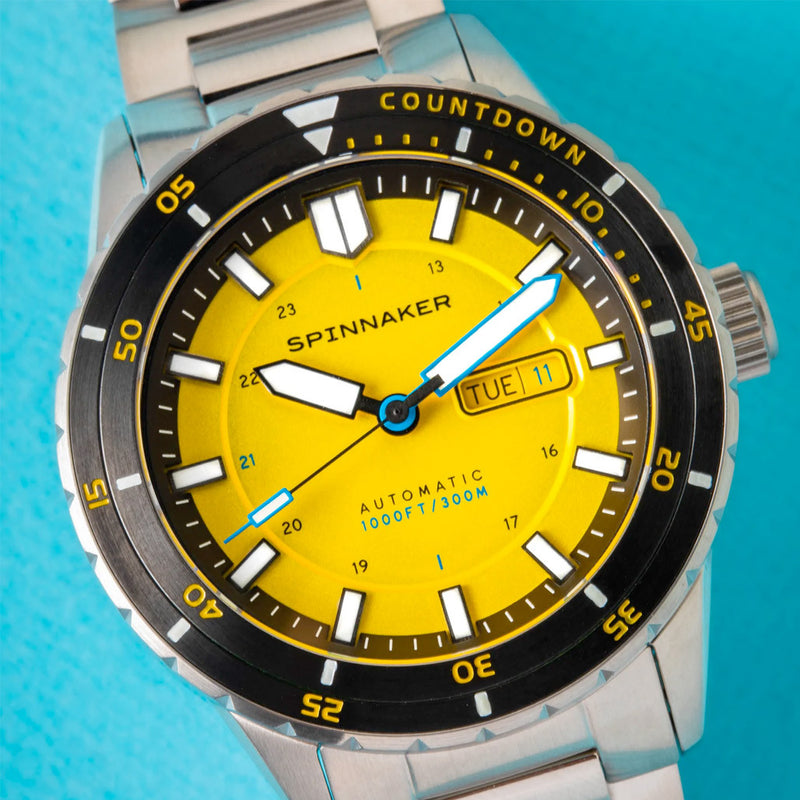 Spinnaker Hass Automatic Dive Watch with Safety Yellow Dial #SP-5099-33 lifestyle