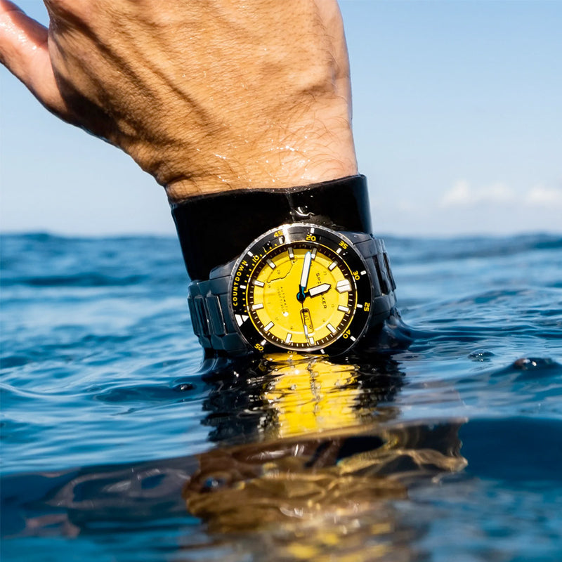 Spinnaker Hass Automatic Dive Watch with Safety Yellow Dial #SP-5099-33 lifestyle