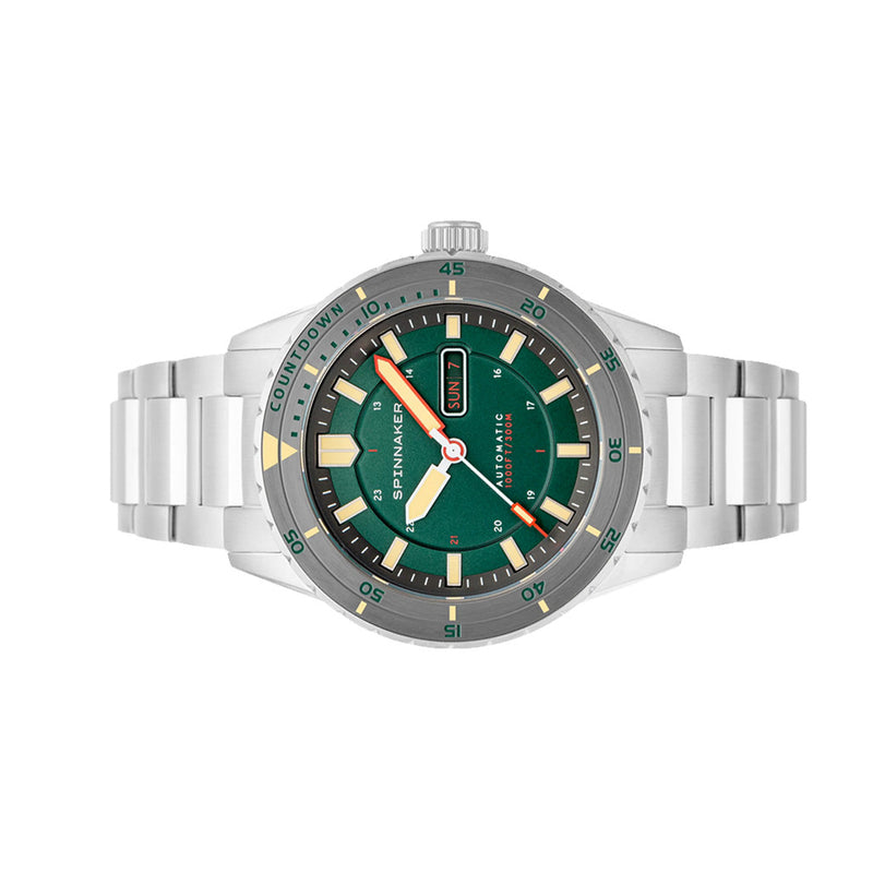 Spinnaker Hass Automatic Dive Watch with Kelp Green Dial #SP-5099-55 side