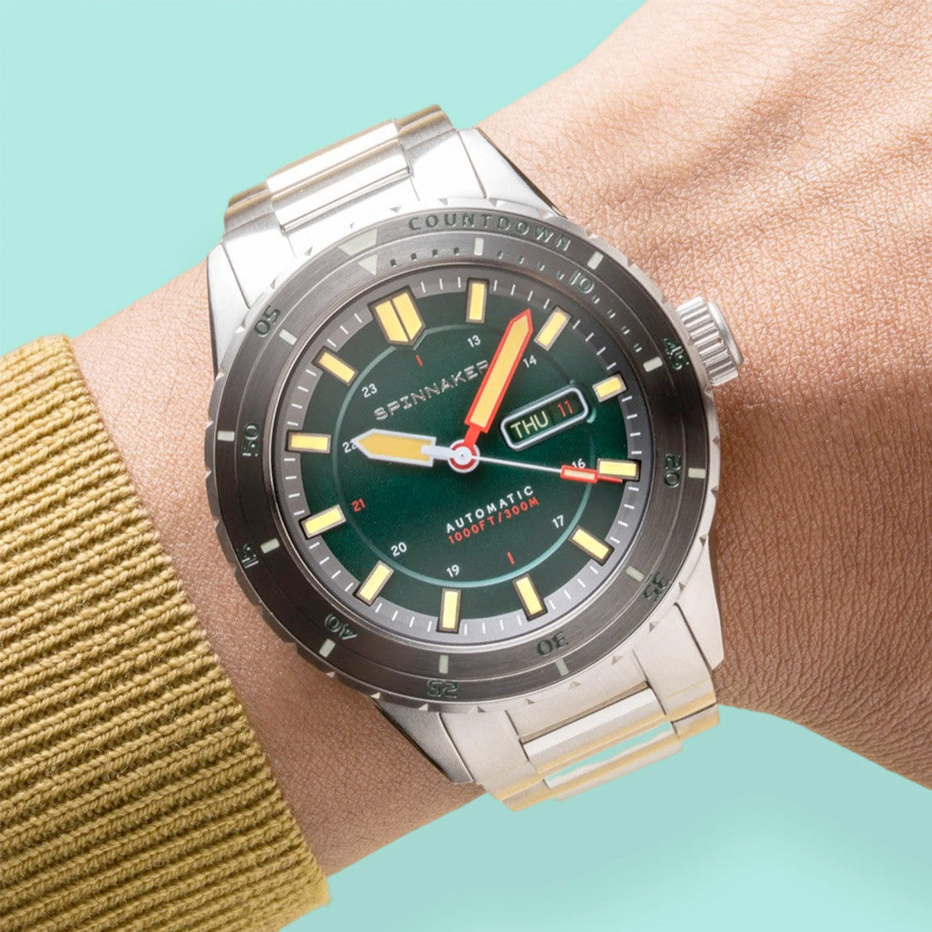 Spinnaker Hass Automatic Dive Watch with Kelp Green Dial #SP-5099