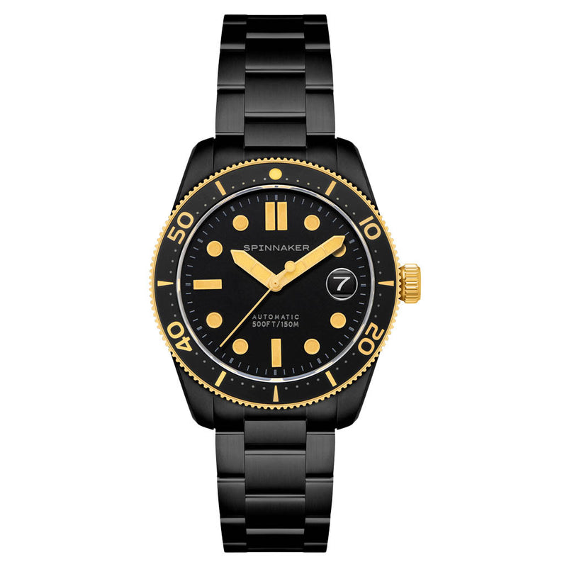 Spinnaker "Black and Gold" Croft Automatic Sable Shine #SP-5100-33