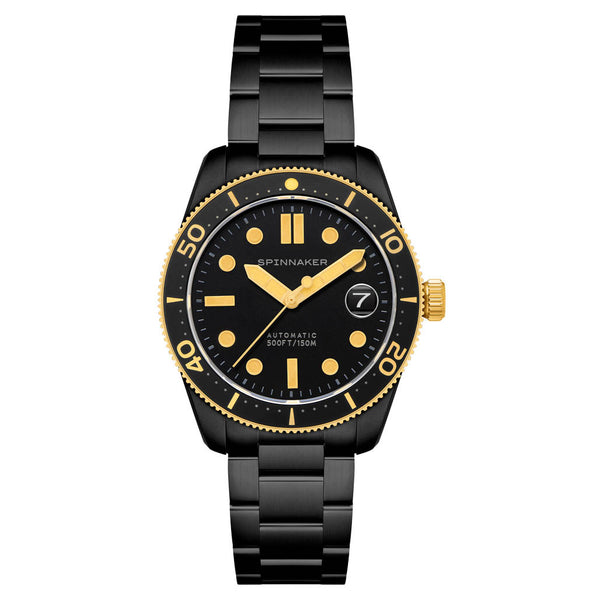 Spinnaker "Black and Gold" Croft Automatic Sable Shine #SP-5100-33
