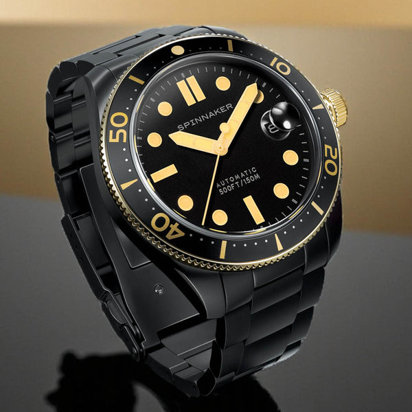 Spinnaker "Black and Gold" Croft Automatic Sable Shine #SP-5100-33