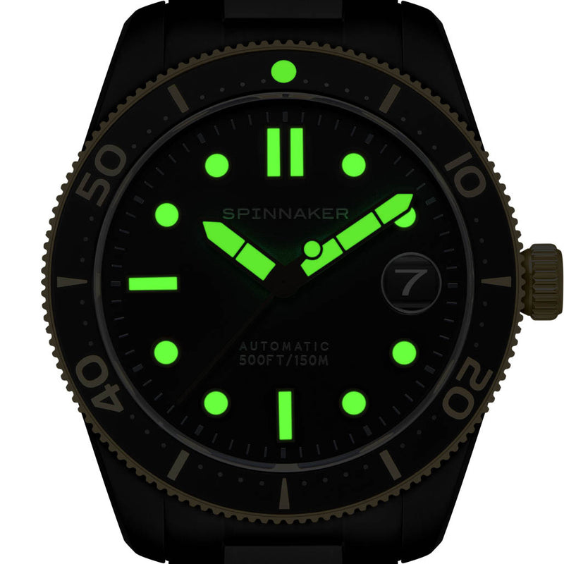 Spinnaker "Black and Gold" Croft Automatic Sable Shine #SP-5100-33