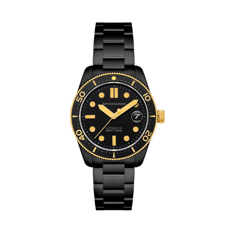 Spinnaker "Black and Gold" Croft Automatic Sable Shine #SP-5100-33