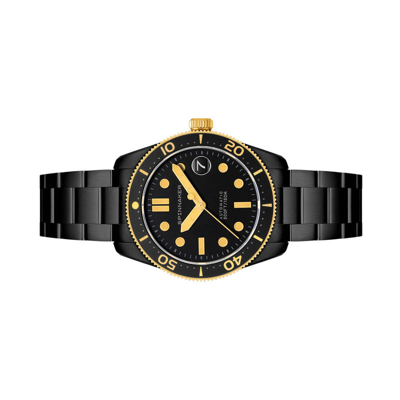 Spinnaker "Black and Gold" Croft Automatic Sable Shine #SP-5100-33