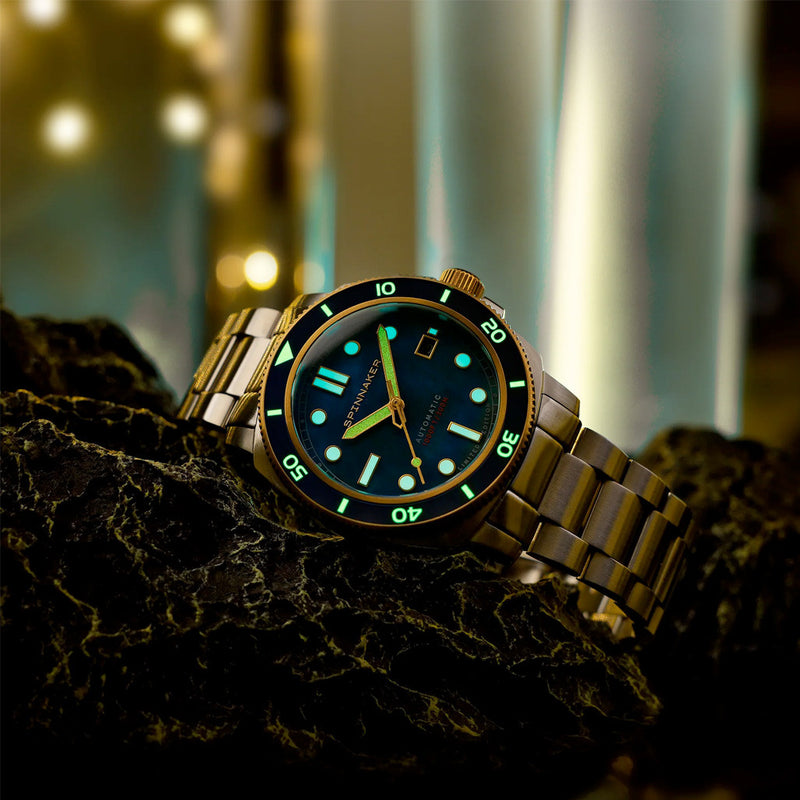 Spinnaker Hull Twilight Pearl Limited Edition Dive Watch #SP-5106-44