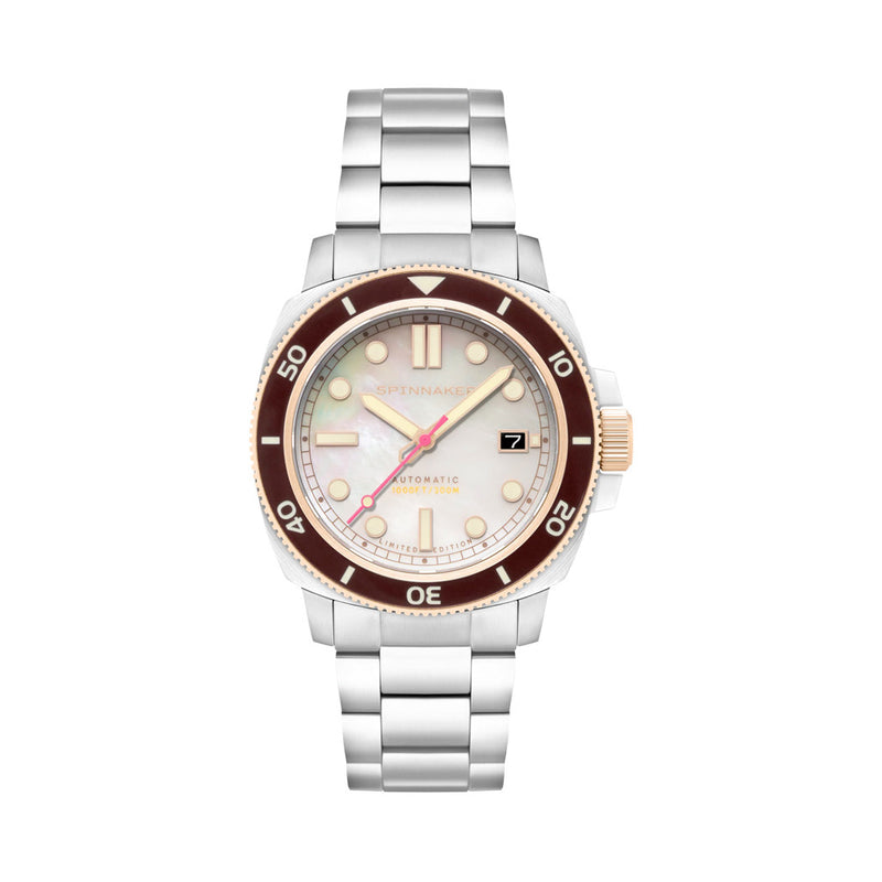 Spinnaker Hull Frost Pearl Limited Edition Dive Watch #SP-5106-55