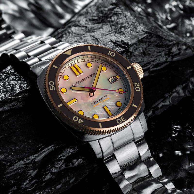 Spinnaker Hull Frost Pearl Limited Edition Dive Watch #SP-5106-55